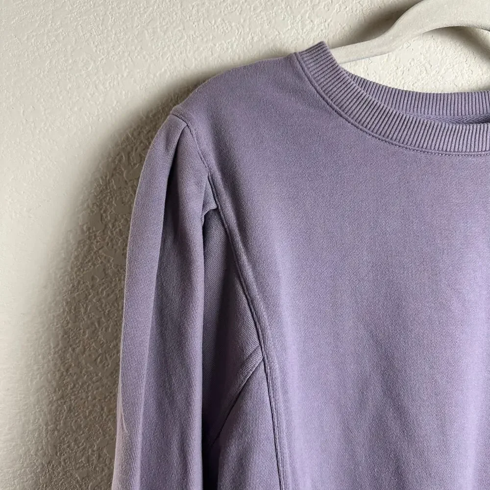 a new day | Size XL Purple Sweater Lilac Puff Sleeve Pullover Sweater